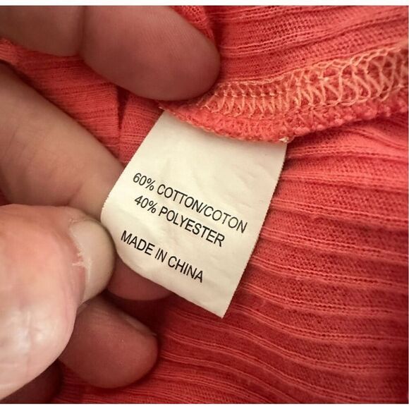 Abercrombie & Fitch Coral Ribbed Tank Top Sz M - Picture 4 of 4